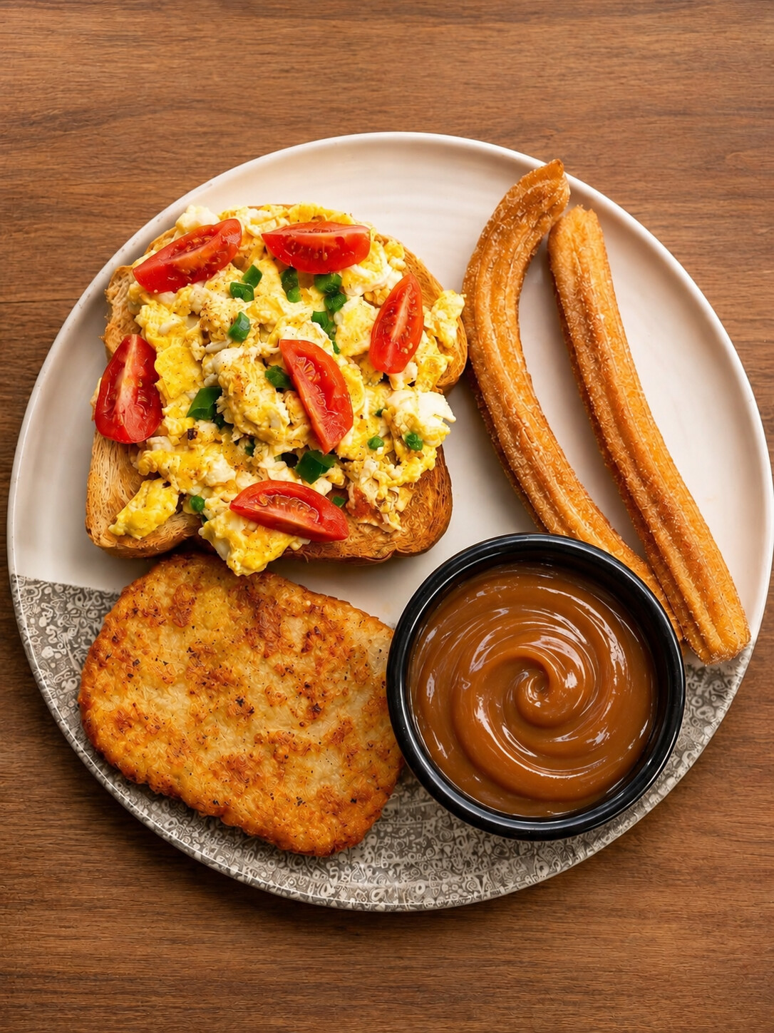 A full breakfast served at La Churrería